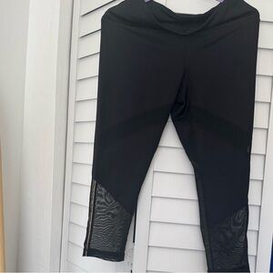 Zella Black Mesh Panel Leggings